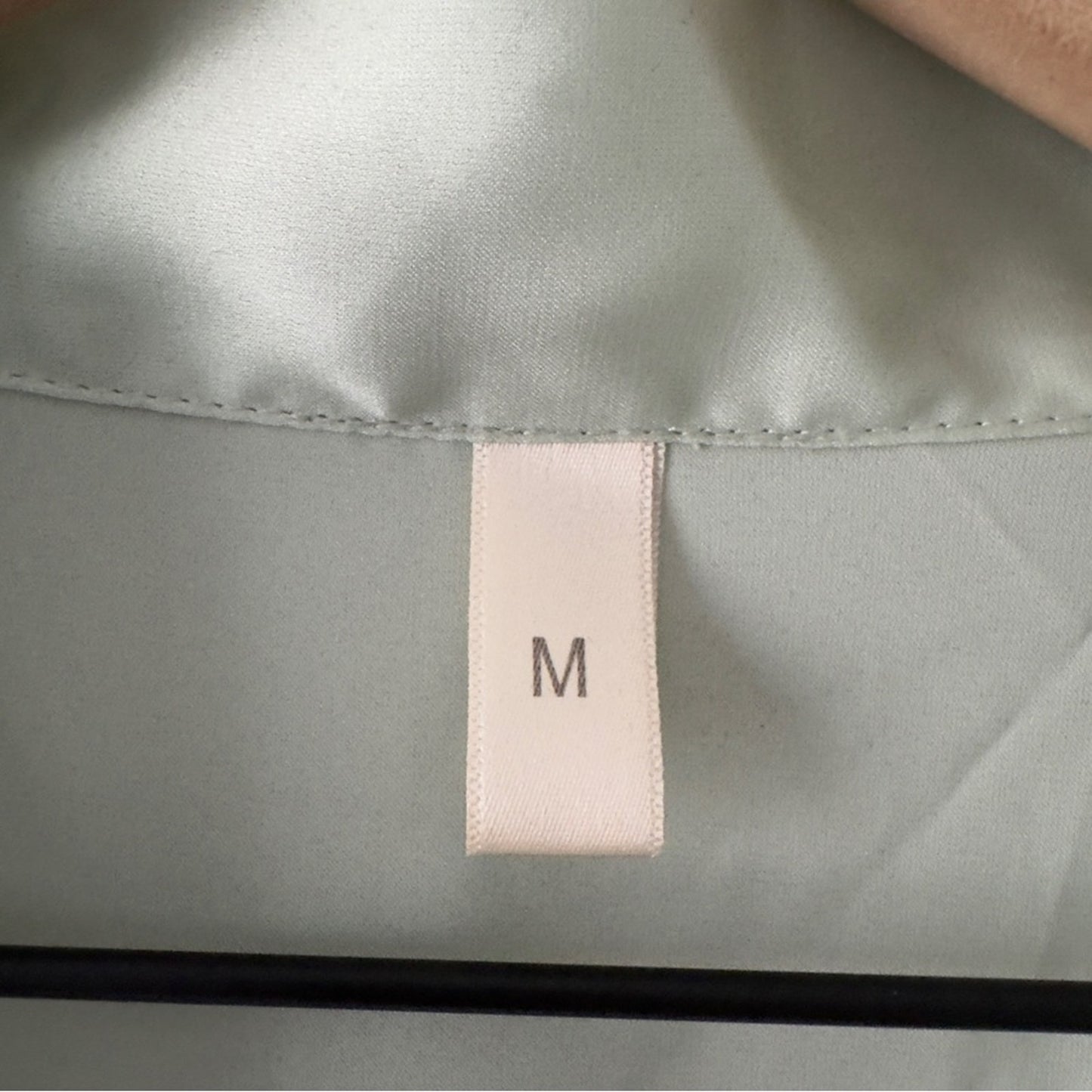 Satin Mint Green Women's Robe Half Sleeves Tie Waist Kimono Loungewear Lounge M