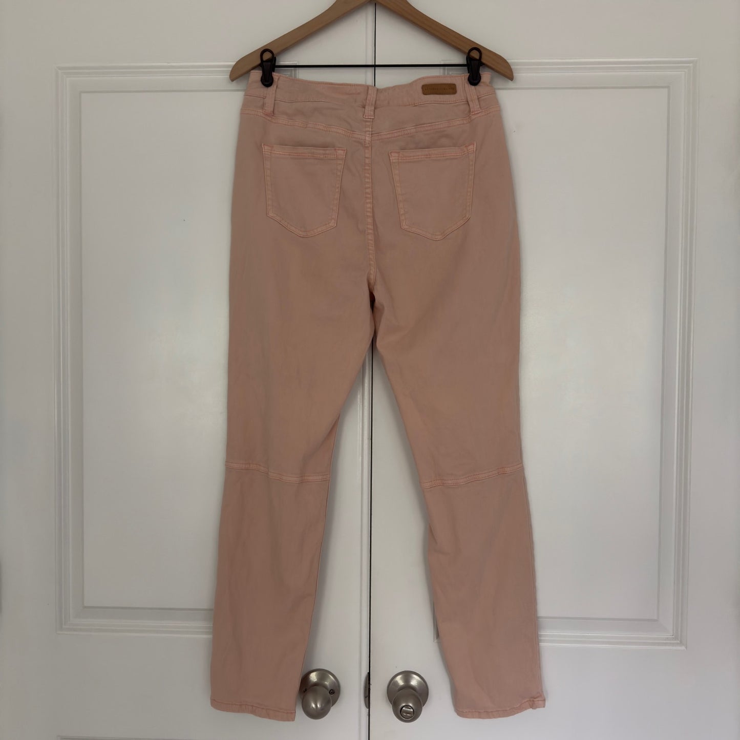 Sanctuary Denim Pale Pink cargo style pants zip button solid pockets zipper 31