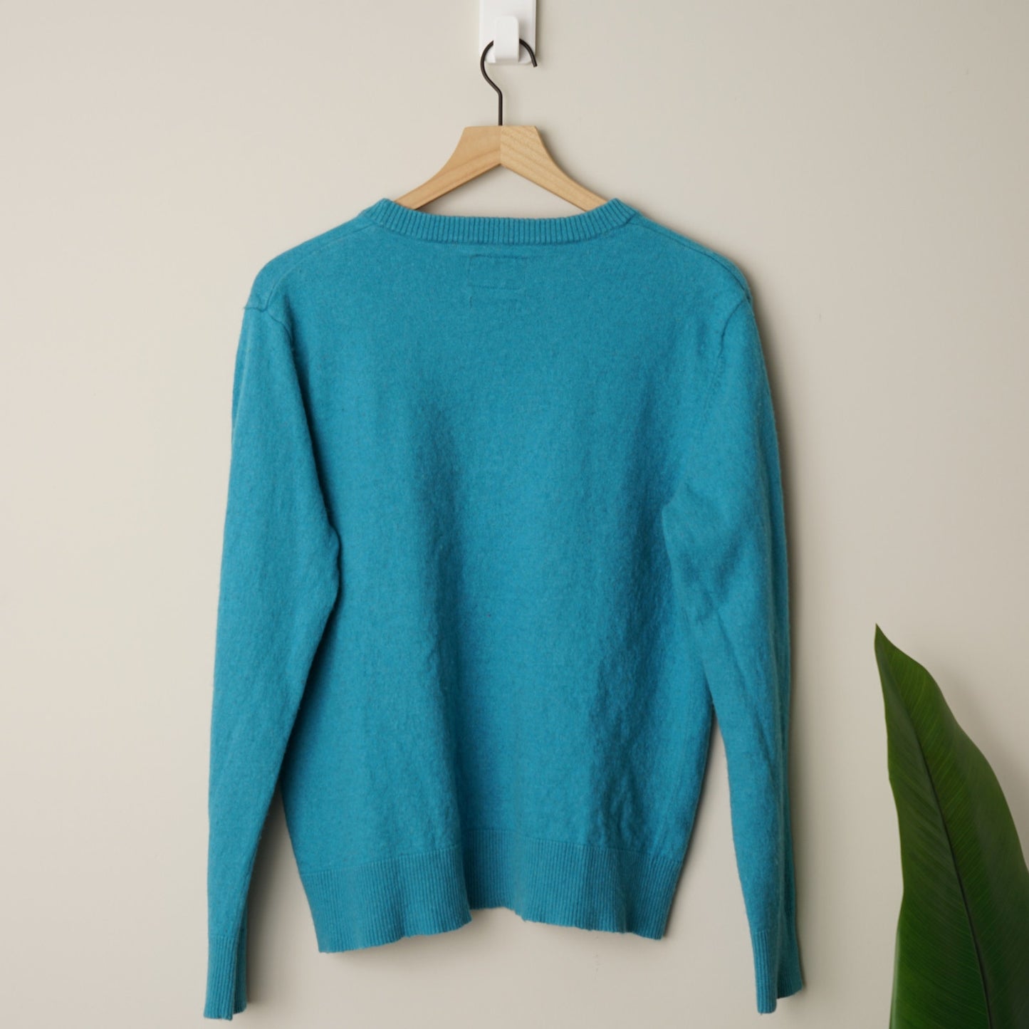 The North Face Wool/Cotton Blend 2000s Vintage Sweater Knit Y2K Long Sleeve Blue
