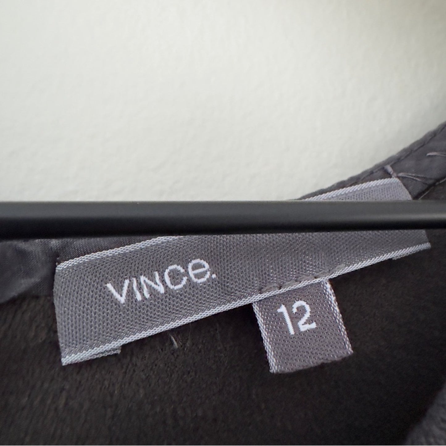 Vince Sleeveless Solid Gray V-Neck Dress Business Professional Minimalist Zip Up