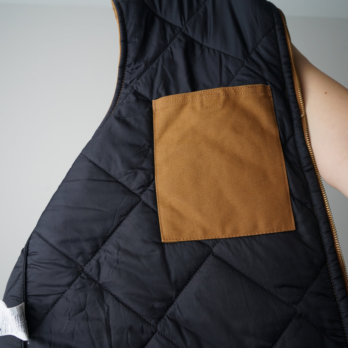 Carhartt Men's Iconic V01 Firm Duck Vest in Brown Canvas 100% Cotton Shell Zip
