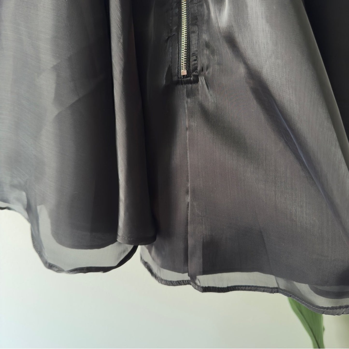 Anthropologie Mable Stylish Black Strapless Mini Little Black Dress LBD flare M