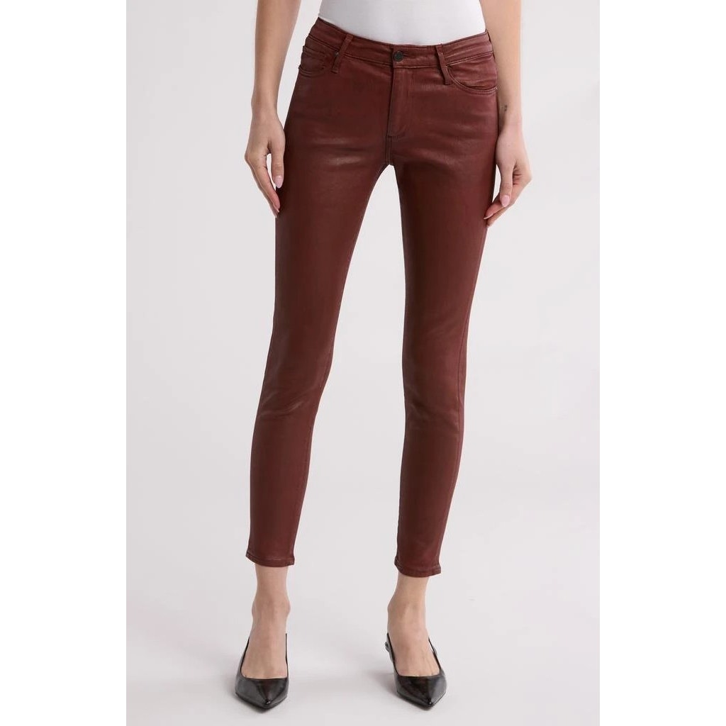 Adriano Goldschmied The Farrah Skinny Ankle Jeans Pants High-Rise Red USA Made