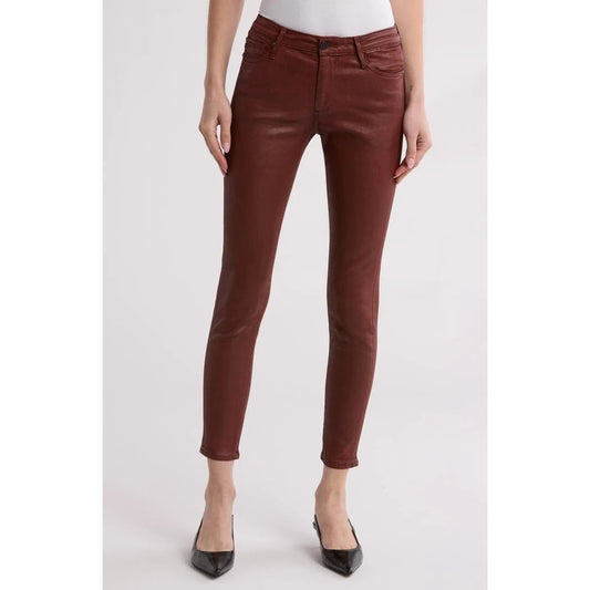 Adriano Goldschmied The Farrah Skinny Ankle Jeans Pants High-Rise Red USA Made