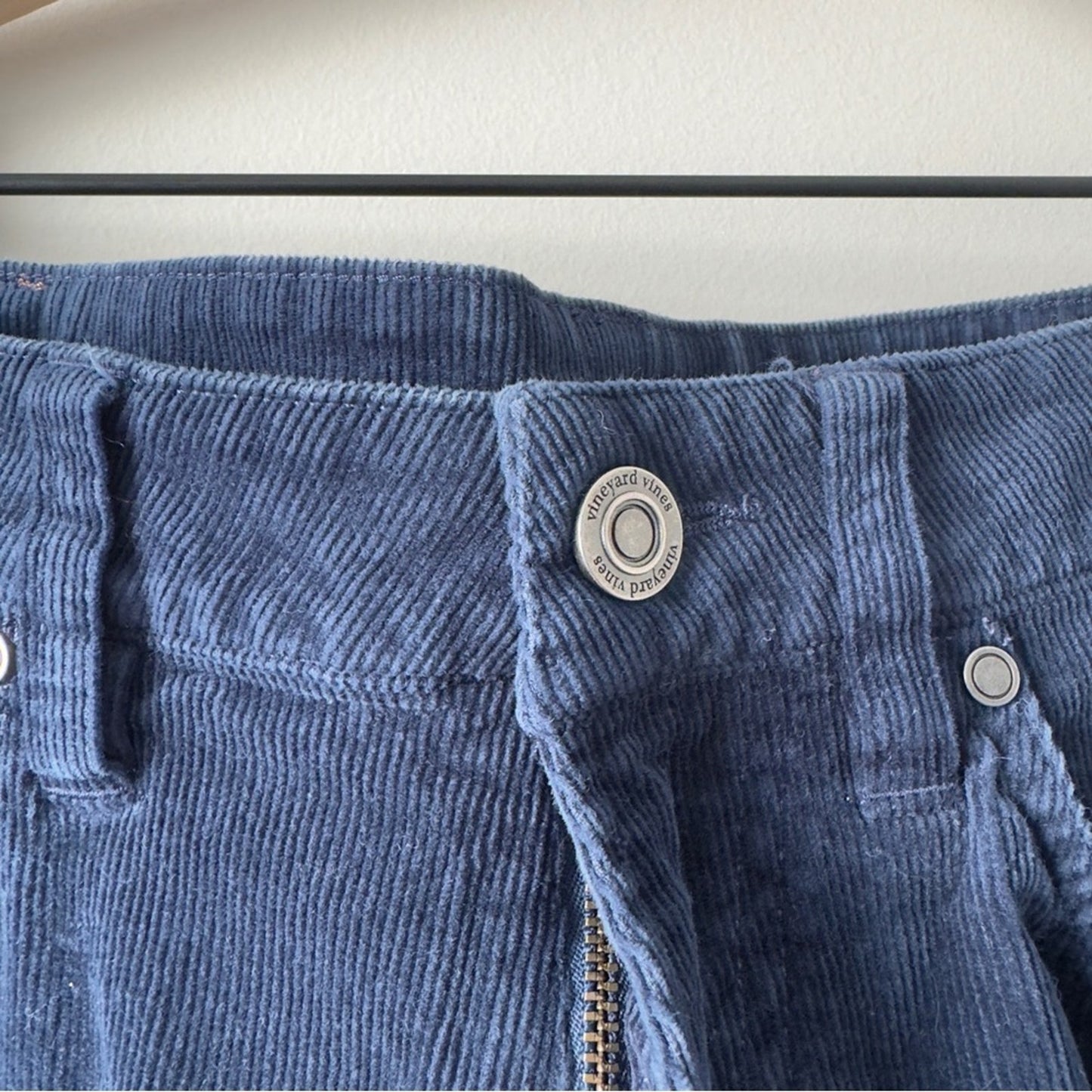 Vineyard Vines Blue Straight Corduroy Pants Classic Style Y2K Cords Preppy zip