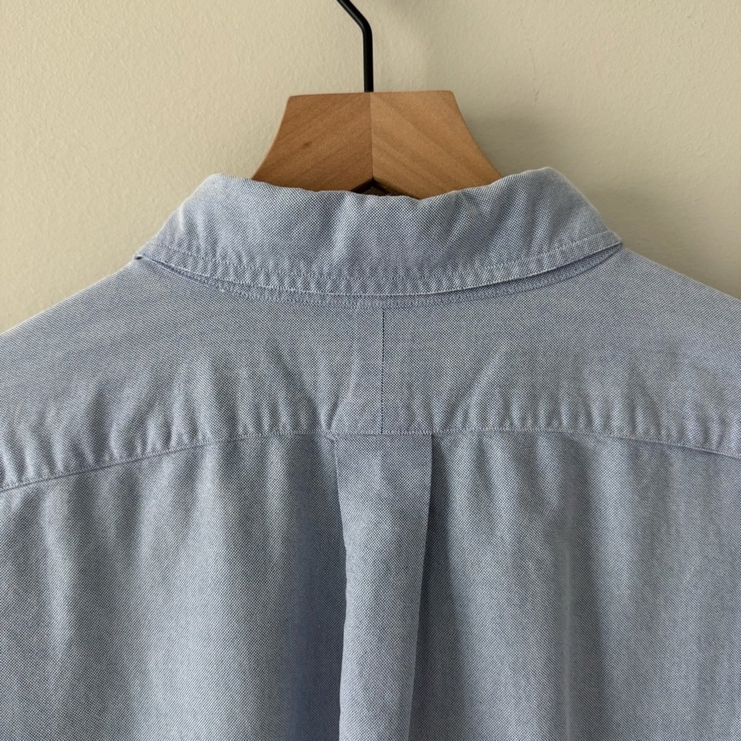 Ralph Lauren Yarmouth 100% Cotton Blue Long Sleeve Casual Button-Down Shirt Work