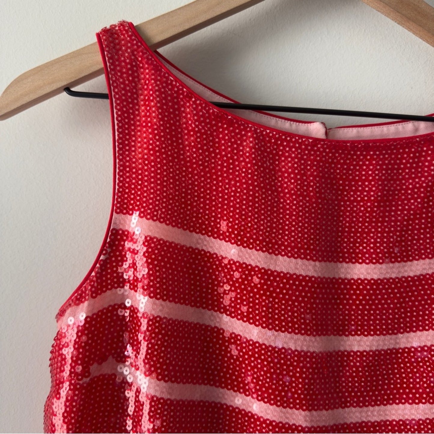 Kate Spade Red Sequin Sleeveless Sheath Dress sleeveless lined striped mini