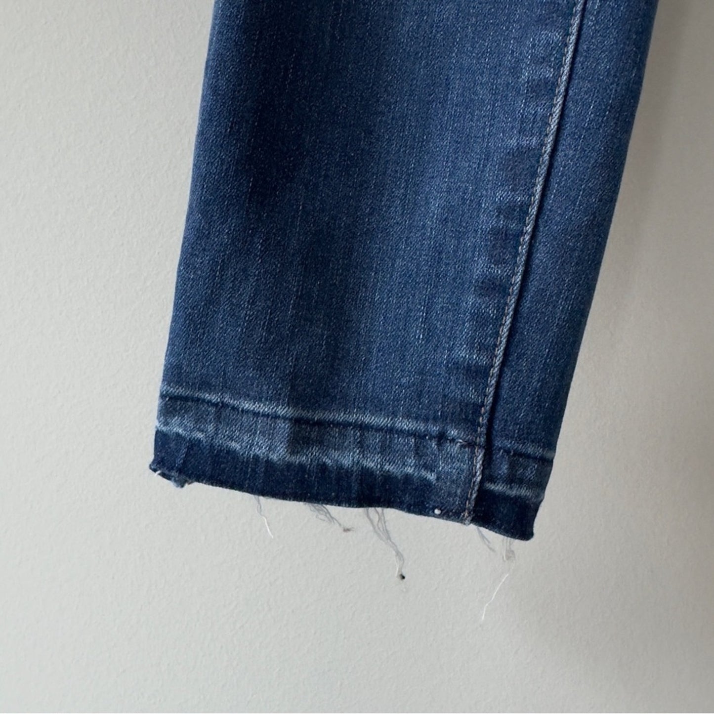 Madewell 10” High-Rise Skinny Jeans Button Fly Distressed denim casual dark Wash