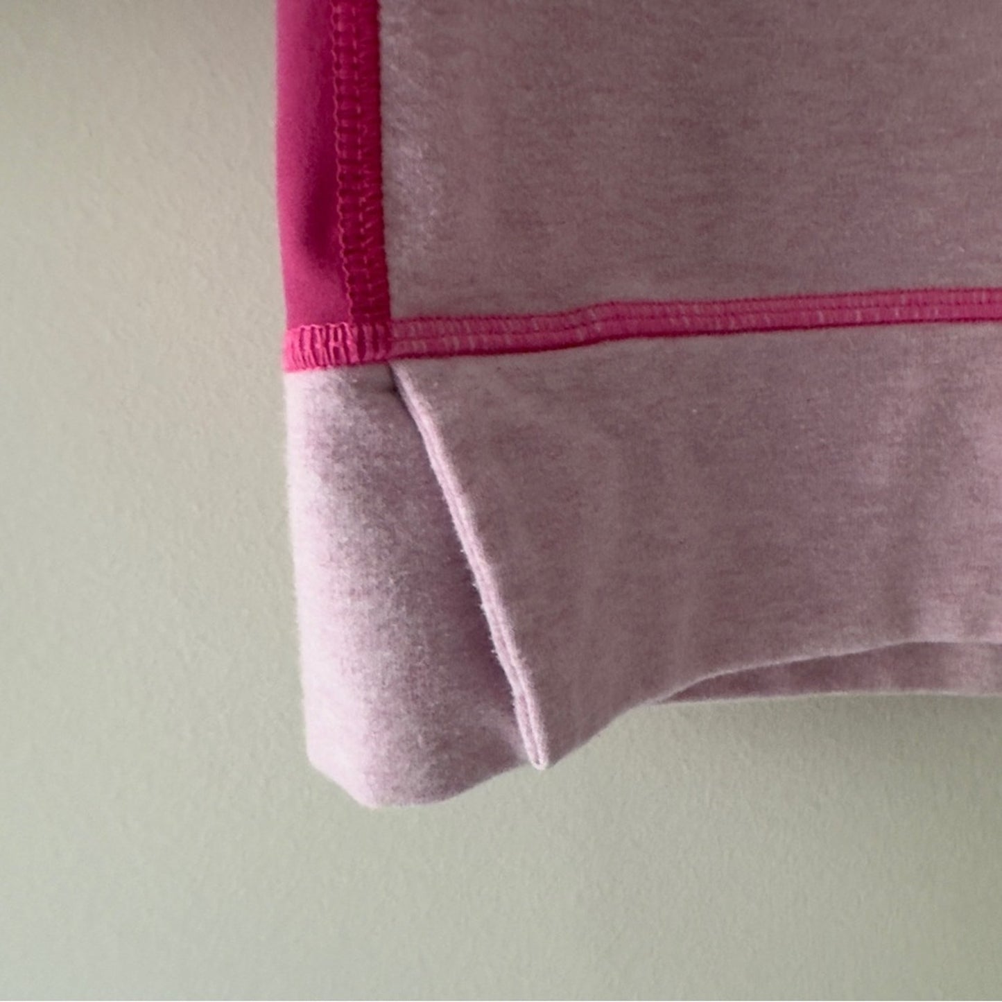 Lululemon Voyage Pullover Pink Long Sleeve Sweatshirt colorblock thumb holes