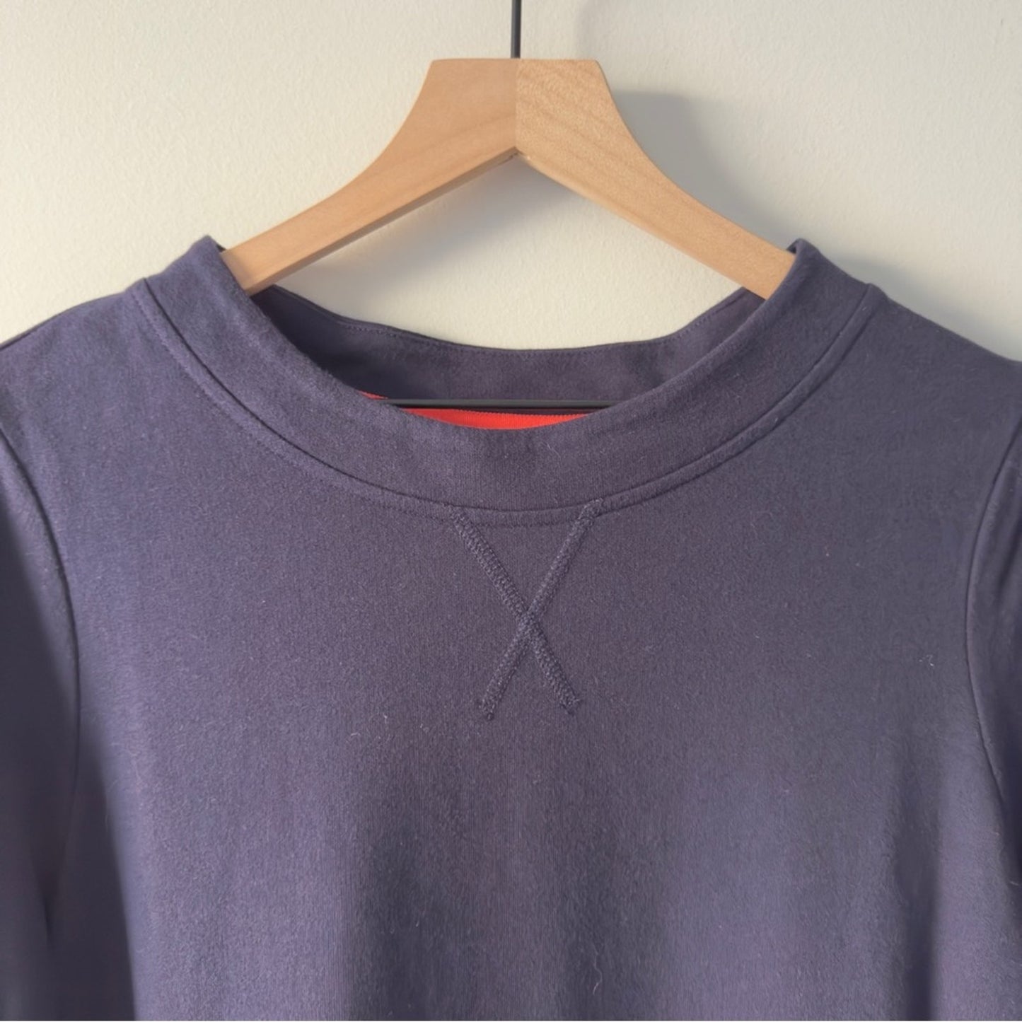 Boden 100% Cotton Mini Sheath Dress Pockets 3/4 Sleeve Navy Casual Preppy Crew