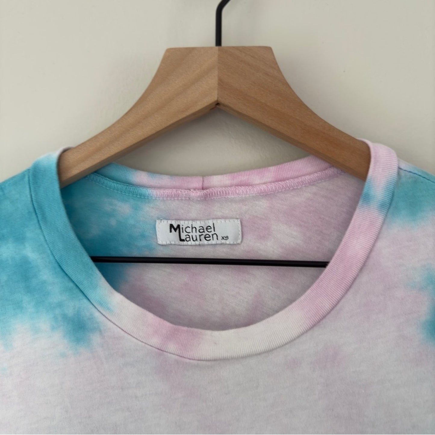 Revolve Michael Lauren 100% Cotton Tie Dye T-Shirt Dress Mini Shift Short Sleeve