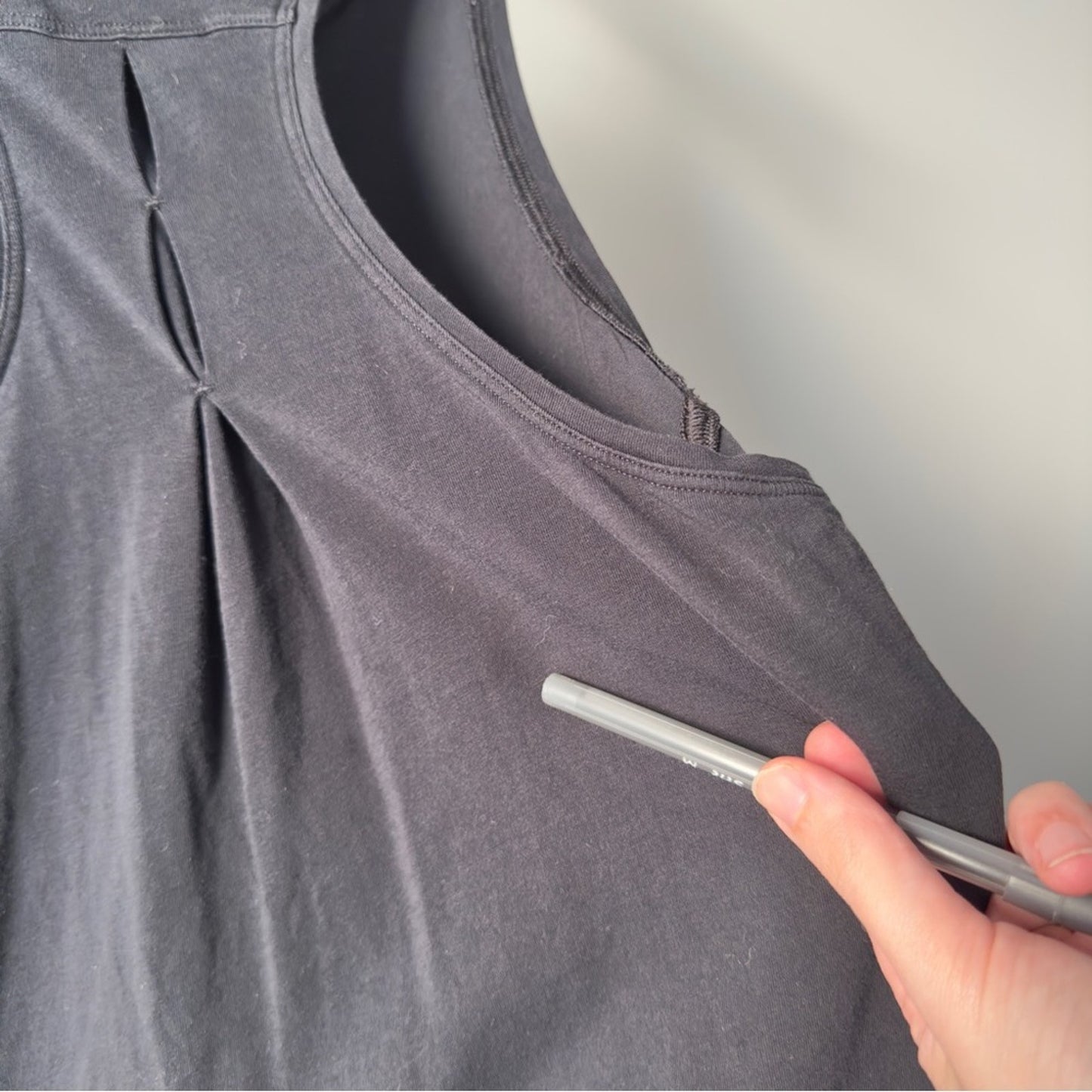 Lululemon Love Tank *Pleated in Black (First Release) Sleeveless Top Pima Cotton