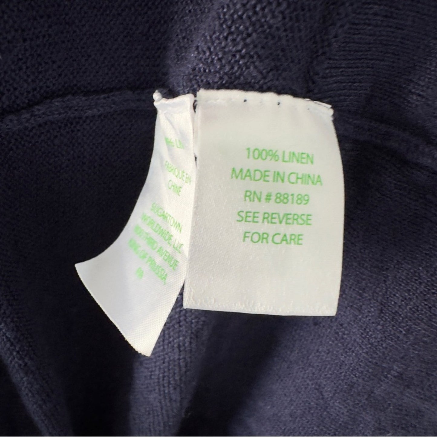 Lilly Pulitzer 100% Linen Hooded Pullover Lightweight Kangaroo pocket navy solid