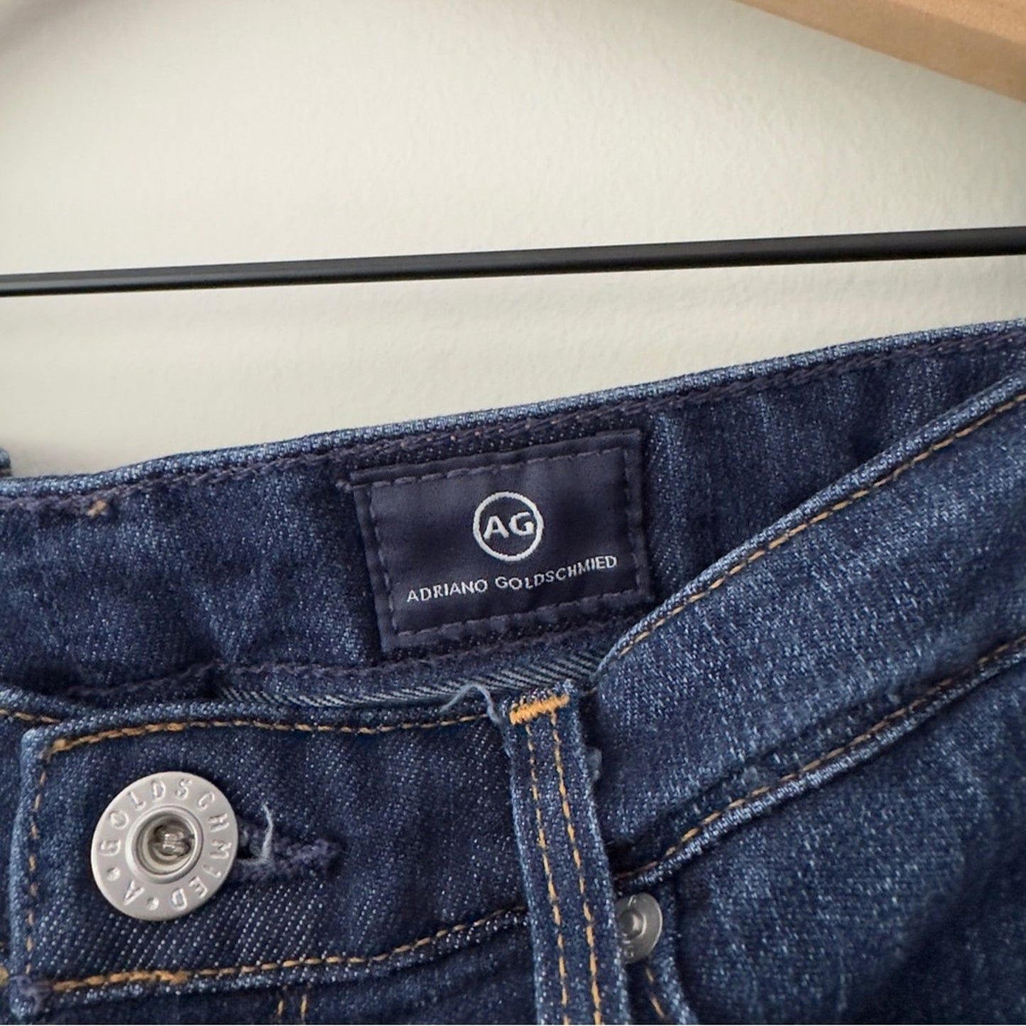 Adriano Goldschmied The Stevie Cuff Slim Straight Cuffed Jeans Dark Wash USA Zip