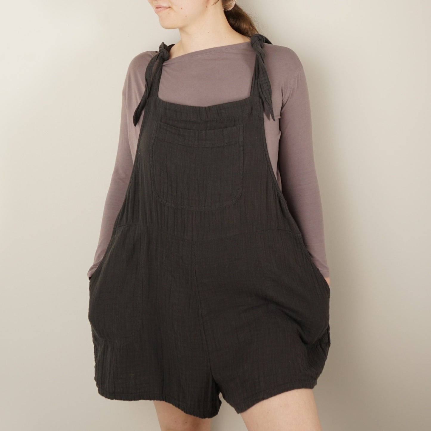 Aerie Gauze Fabric Adjustable Tie Straps Shorts Romper Shortalls Pockets XXL EUC