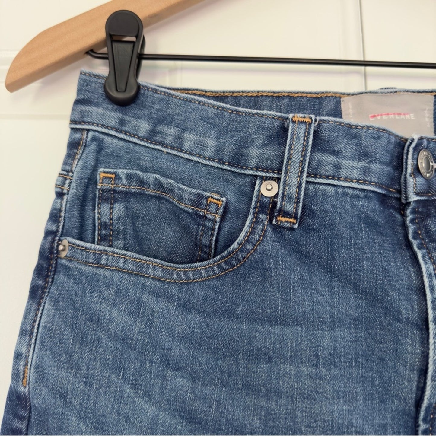 Everlane medium Wash jeans 5-pocket belt loops casual minimalist cotton stretch