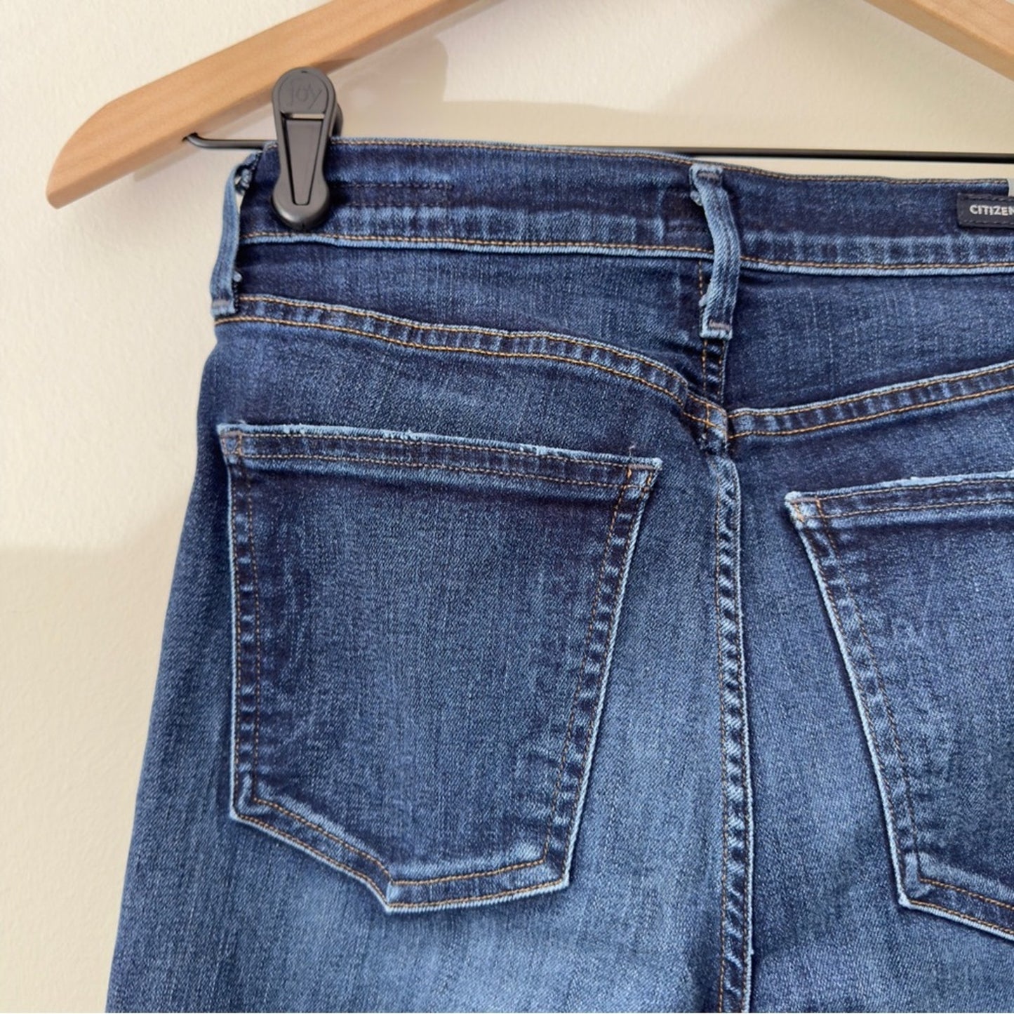 Citizens of Humanity Rocket Crop High Rise Skinny Jeans Dark Wash Denim USA Made