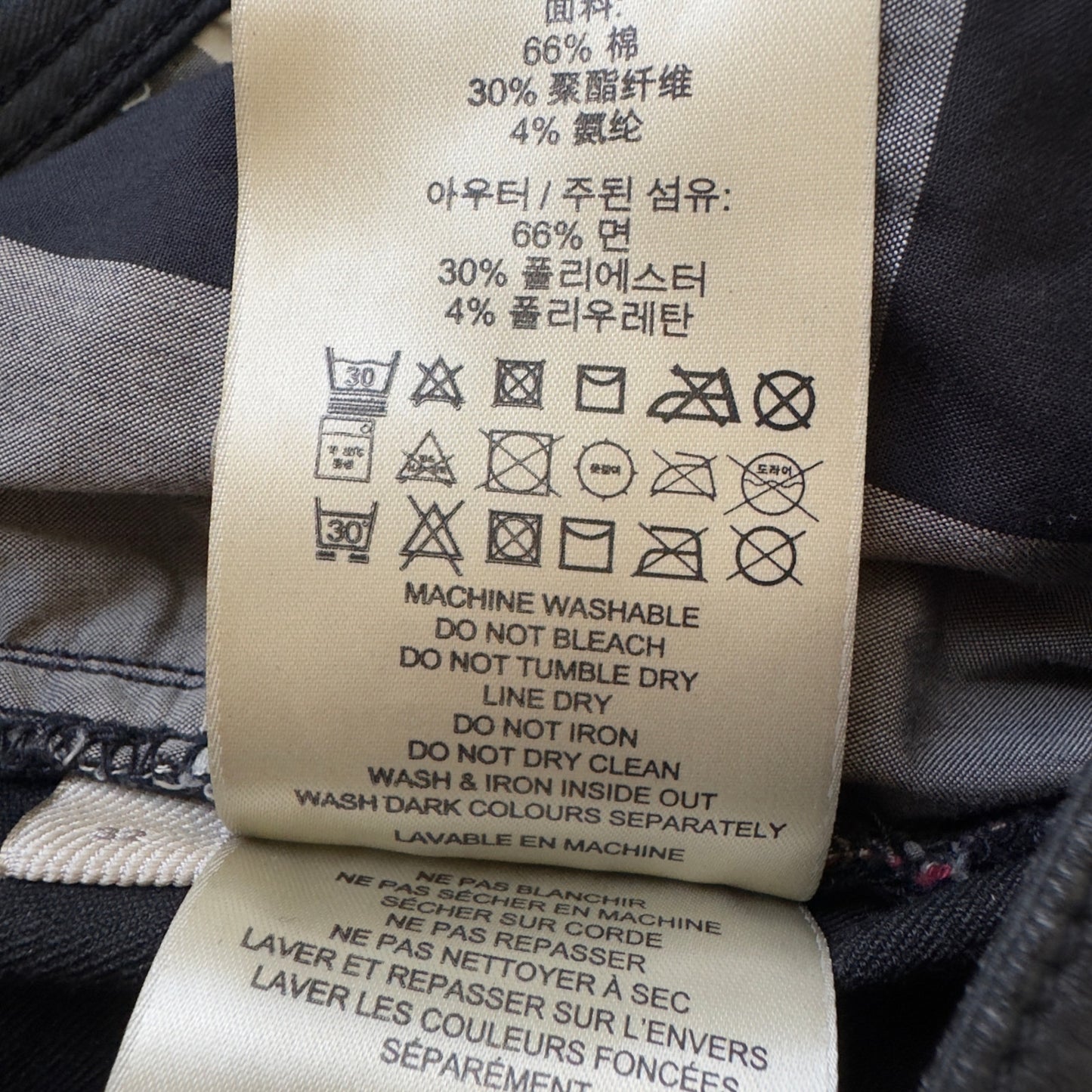 Burberry Brit Westbourne Skinny Ankle Pants Faux Leather Zip Button  5-Pocket 32