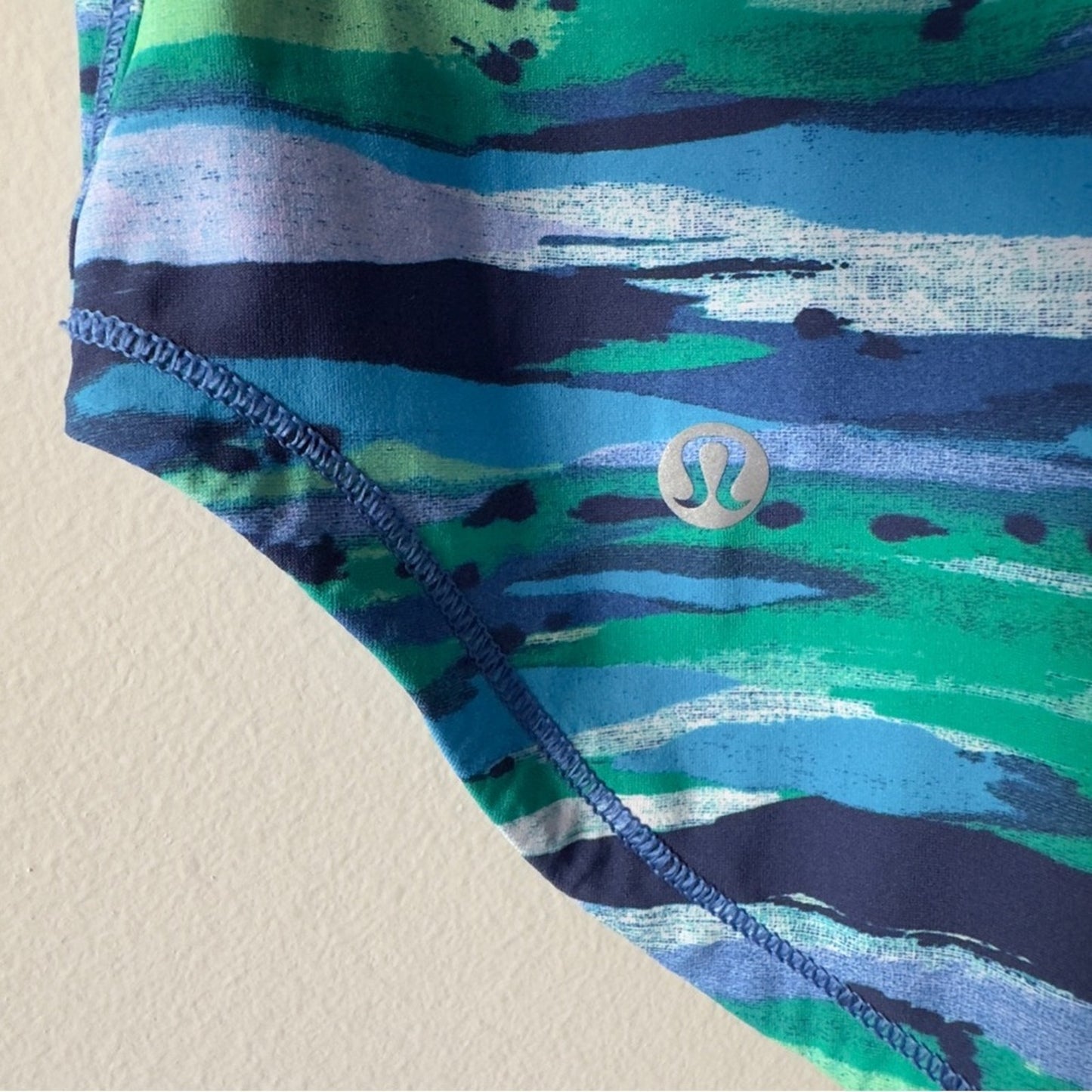 Lululemon Sculpt Tank in Seven Wonders Multi / Hero Blue Top Cut Out sleeveless