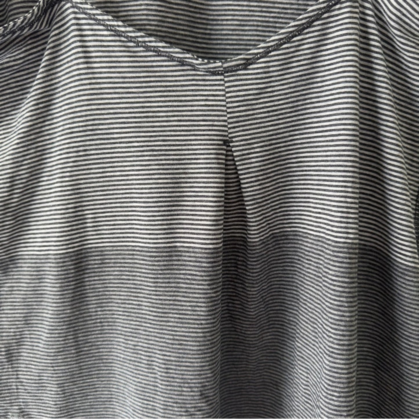 Lululemon Breezy Tank Divided Stripe Heathered Light Grey Heathered Dark Slate