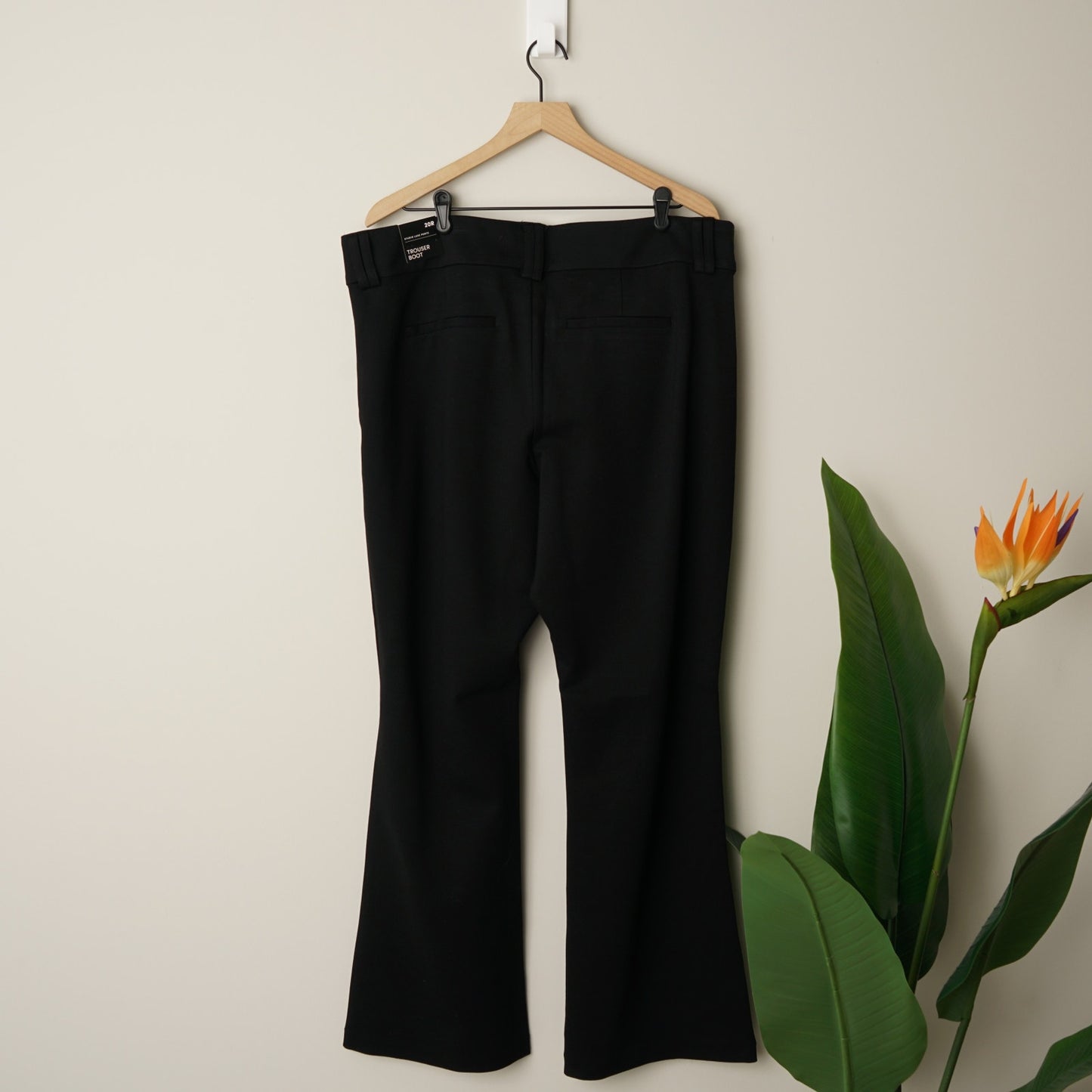 Torrid Trouser Slim Boot Studio Luxe Ponte Mid-Rise Pant in Deep Black Business