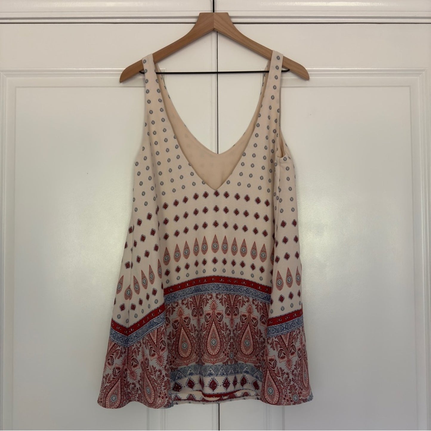 Show Me Your MuMu Samantha Boho Mini dress Sleeveless scoop back lined paisley