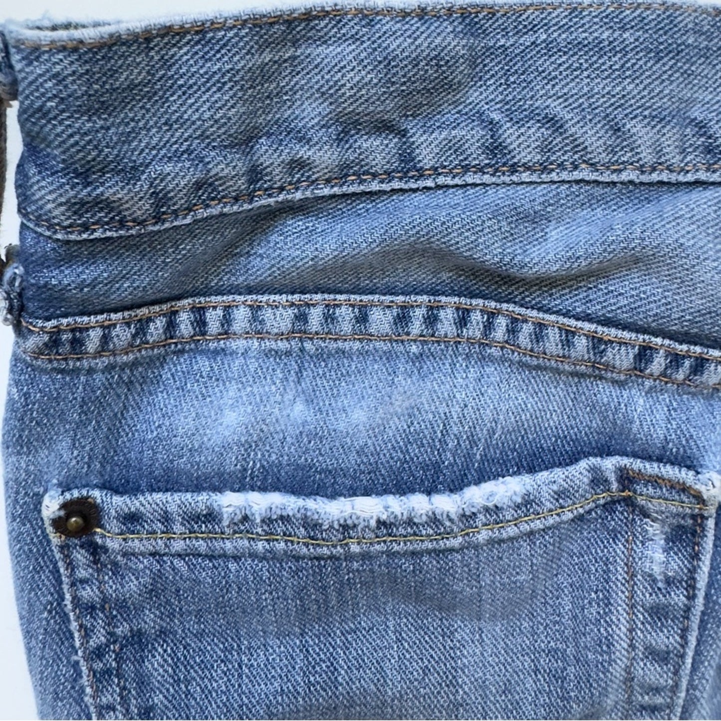 7 For All Mankind Y2K Bootcut 2000s Blue 100% Cotton Jeans Relaxed Fit Low Rise