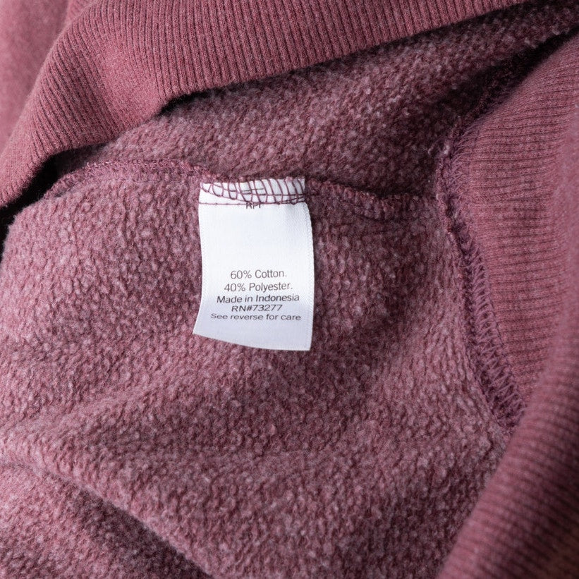 SO Lounge Life Pullover Quarter Snap Up Mock Neck Kangaroo Pocket Burgundy XS
