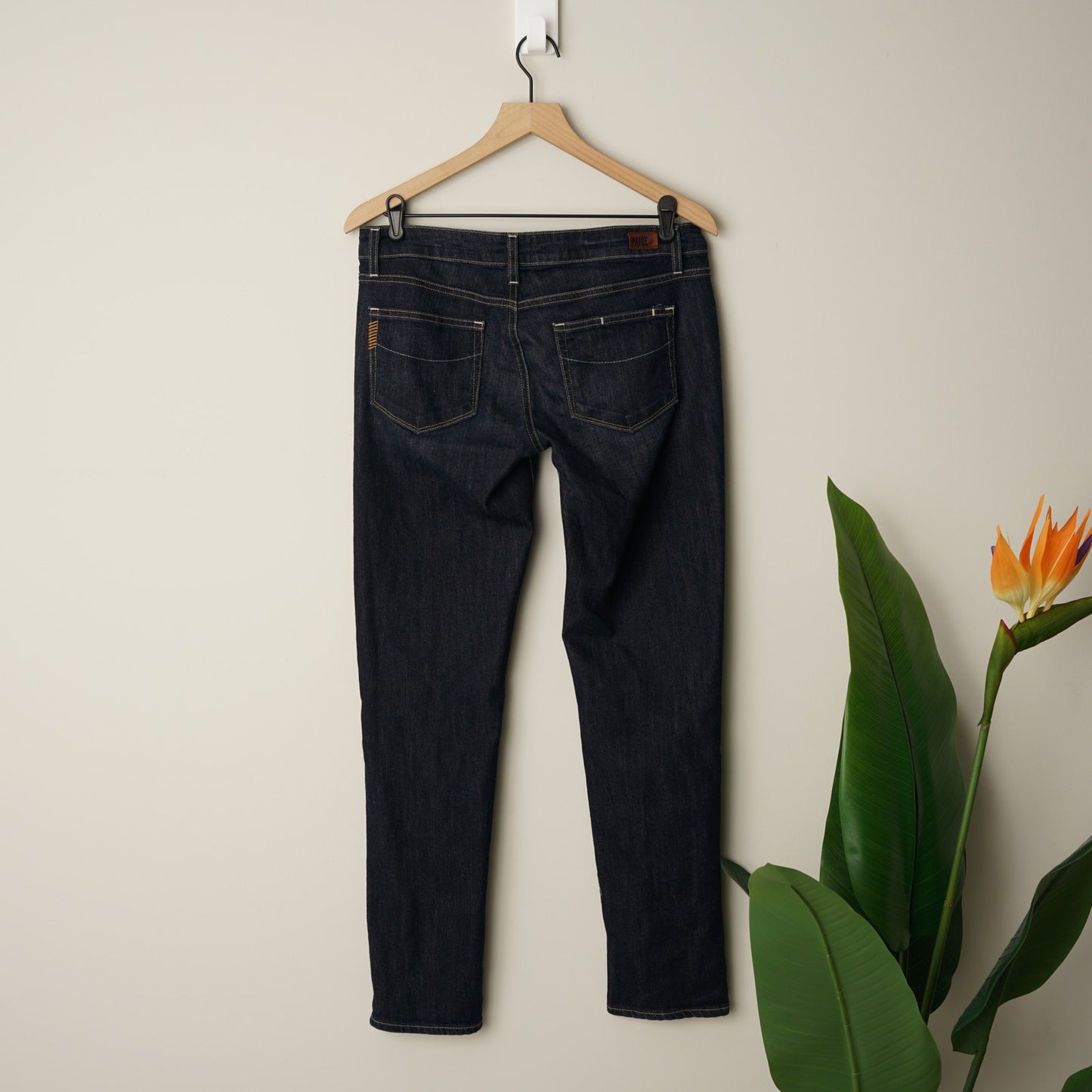 Paige Jimmy Jimmy Skinny Jeans Rebel Without a Cause Dark Wash Pockets Zip EUC