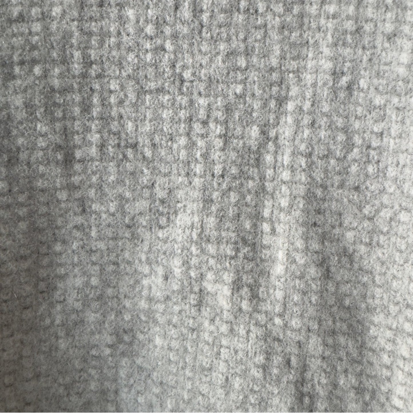 Madewell 100% Merino Wool Light Gray Crew Neck Sweater 3/4 Sleeve Grid Knit