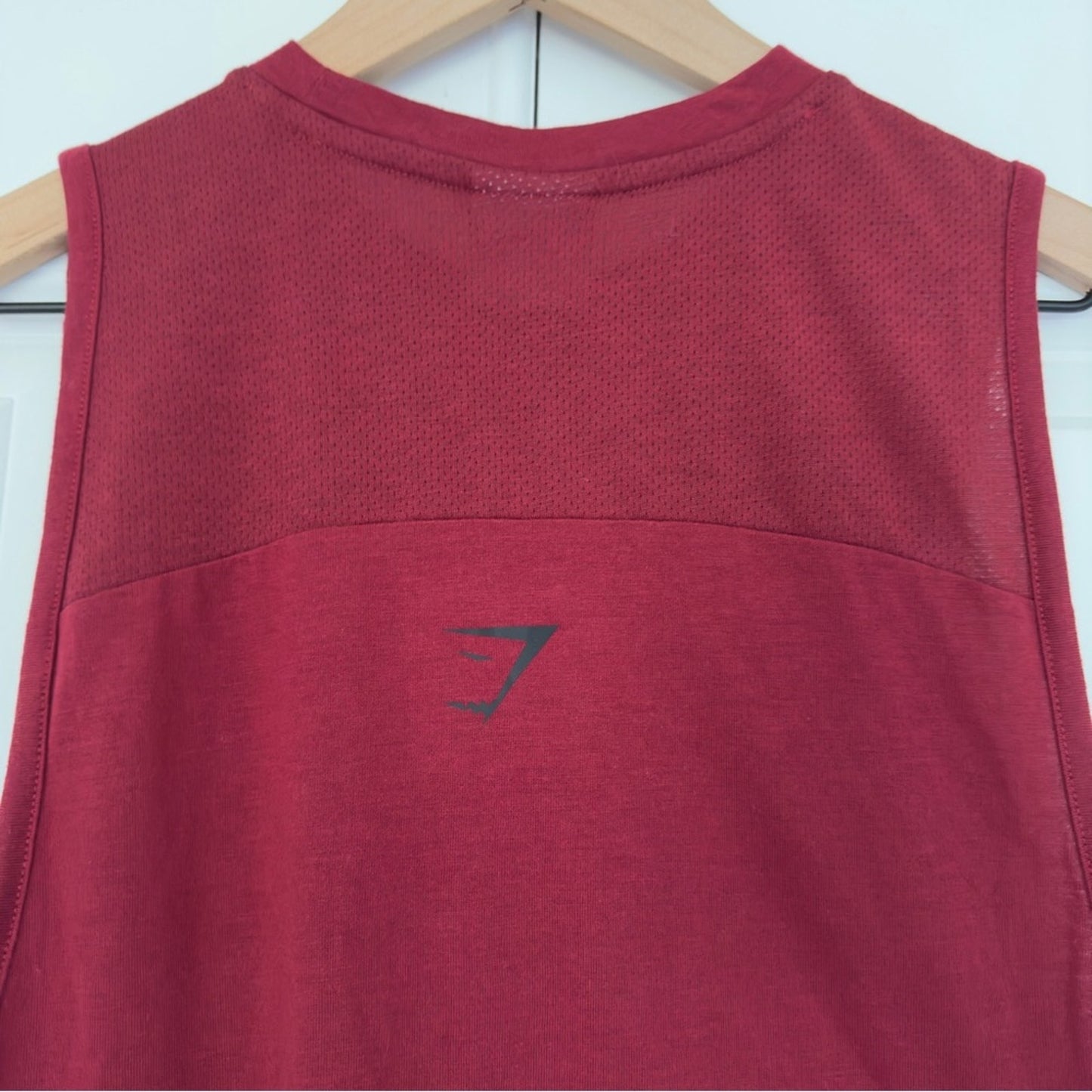 Gymshark sleeveless athletic tank top gym workout red black Athleisure active S