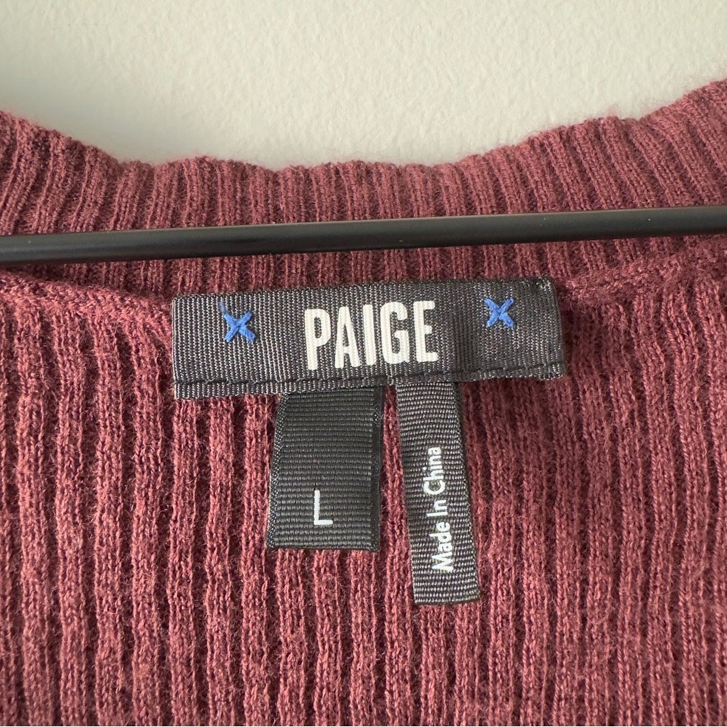PAIGE Chocolate Wine Sleeveless knit Maxi Dress slit side waist tie bow L
