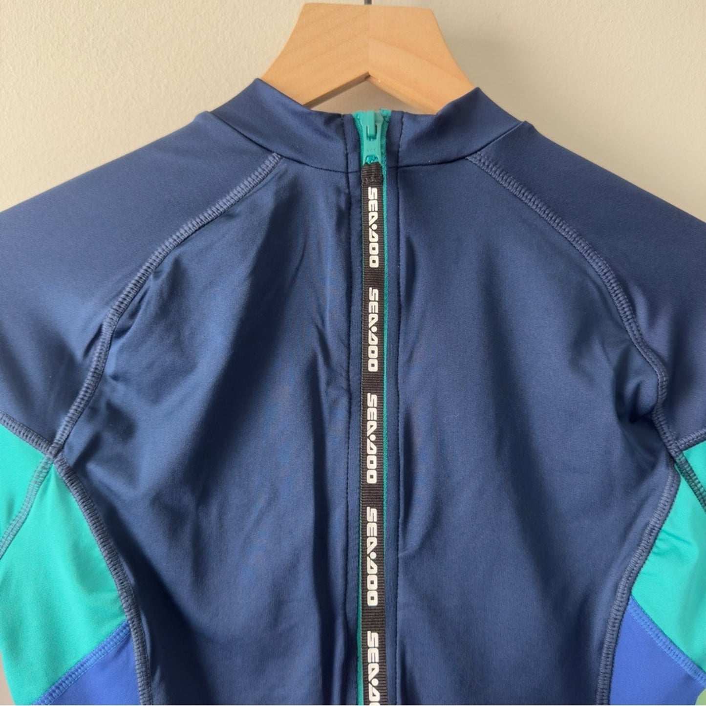 Sea-Doo Women’s One-Piece Suit Rashguard Marine/Navy Watersports Long Sleeve NWT