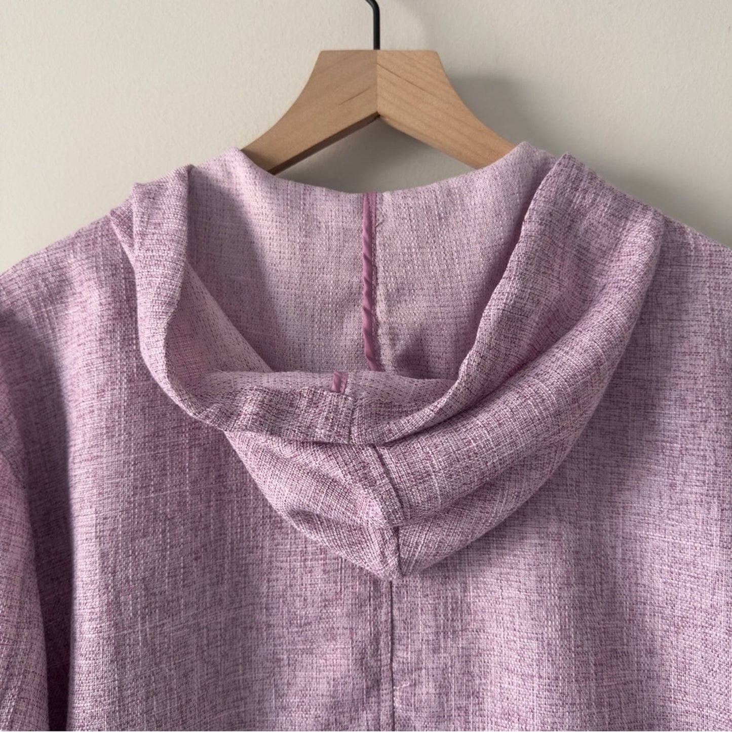 Anthropologie Avec Les Filles Lilac Hooded Jacket Full Zip Snap Drawstring hood