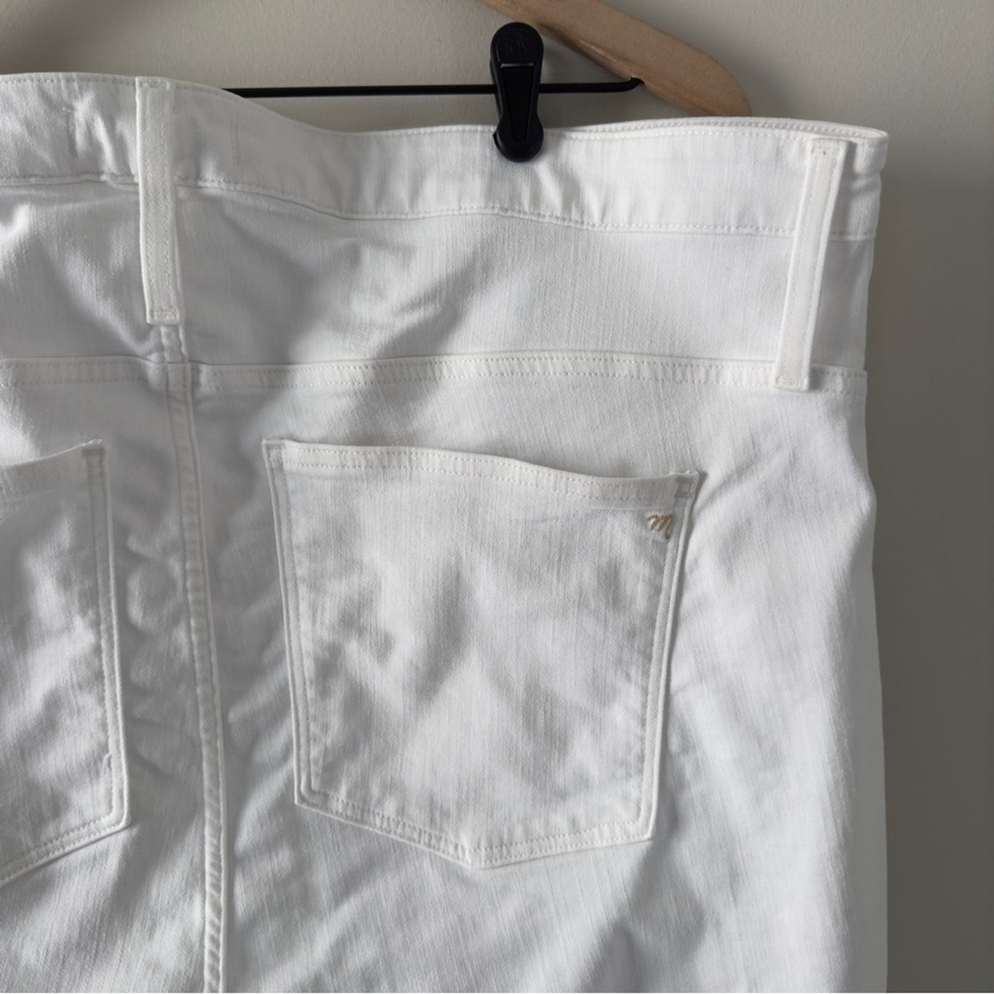 Madewell High-Rise Skinny Jeans White denim casual zip button pockets belt loops