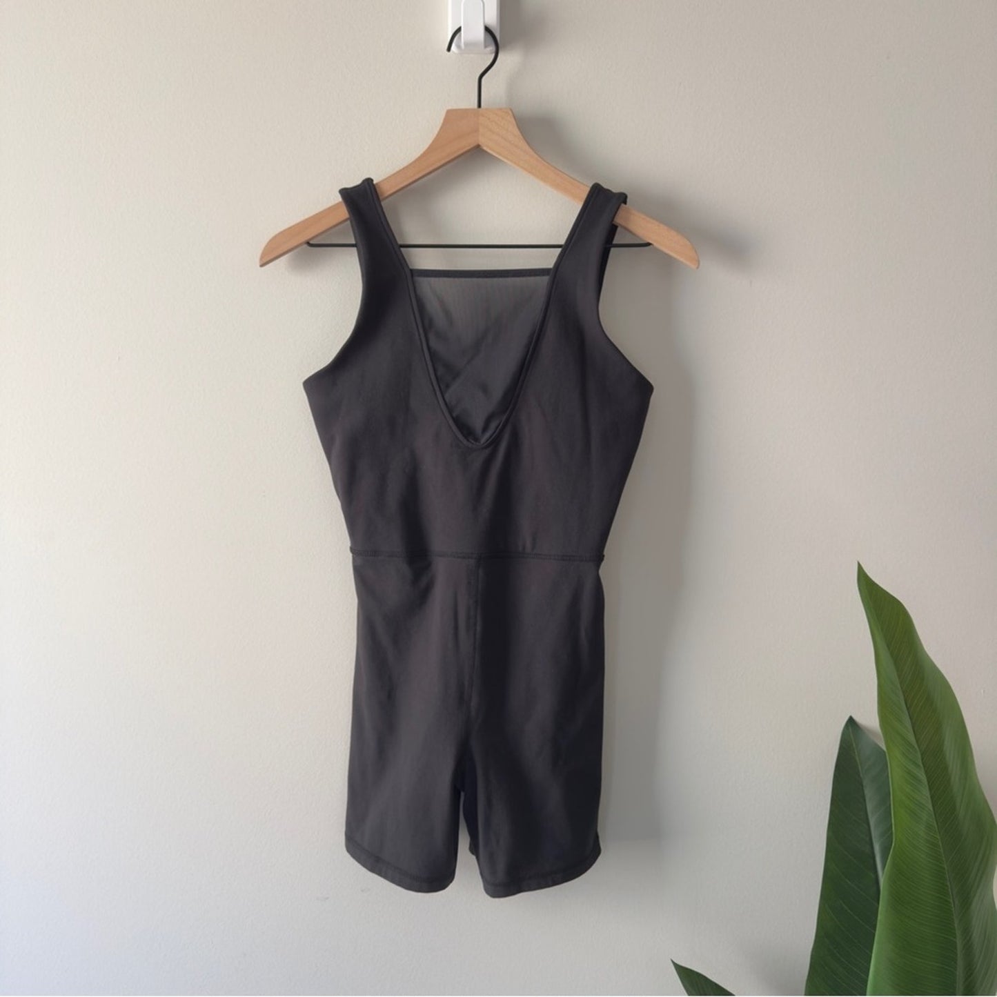 Revolve WeWoreWhat Black Sleeveless Mesh Panel Shorts Romper Stretch Athletic S
