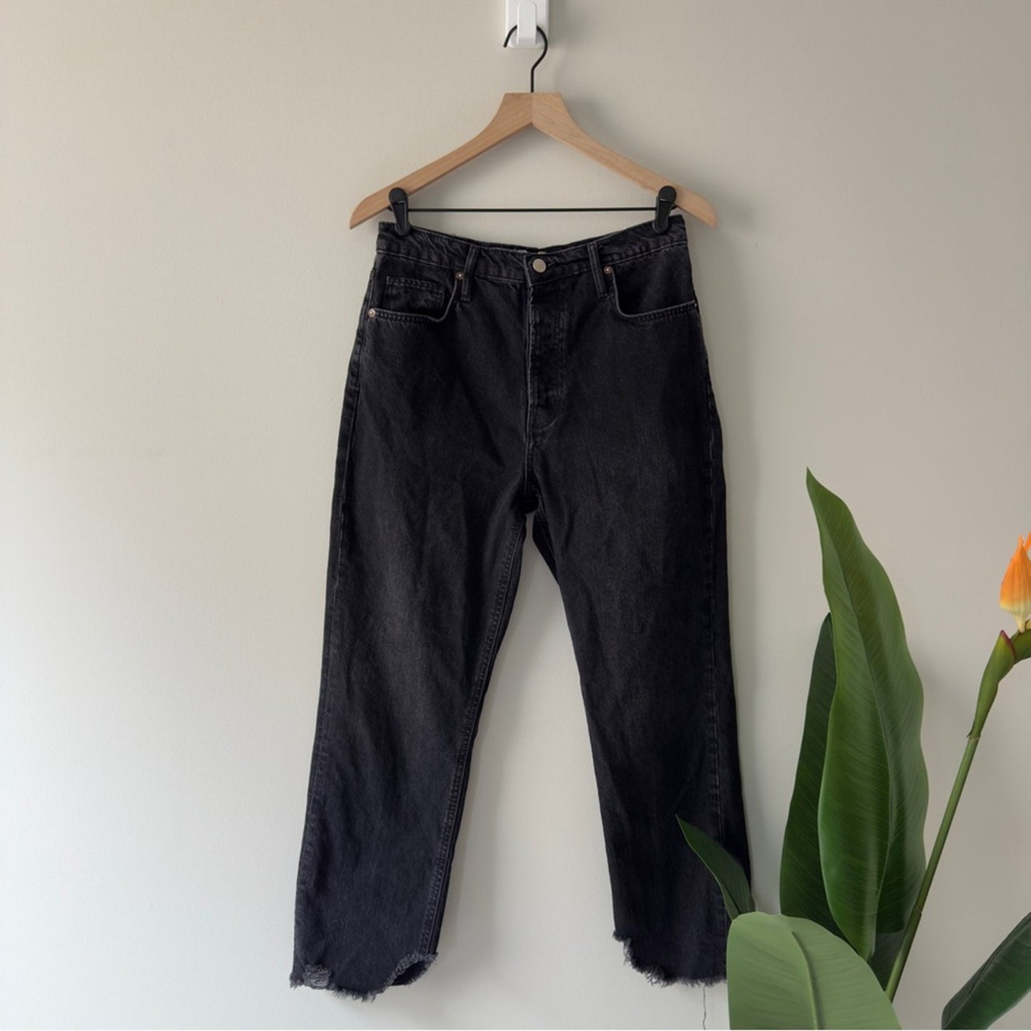 Free People We The Free Tapered Baggy High Rise Boyfriend Fit Jeans Button Fly