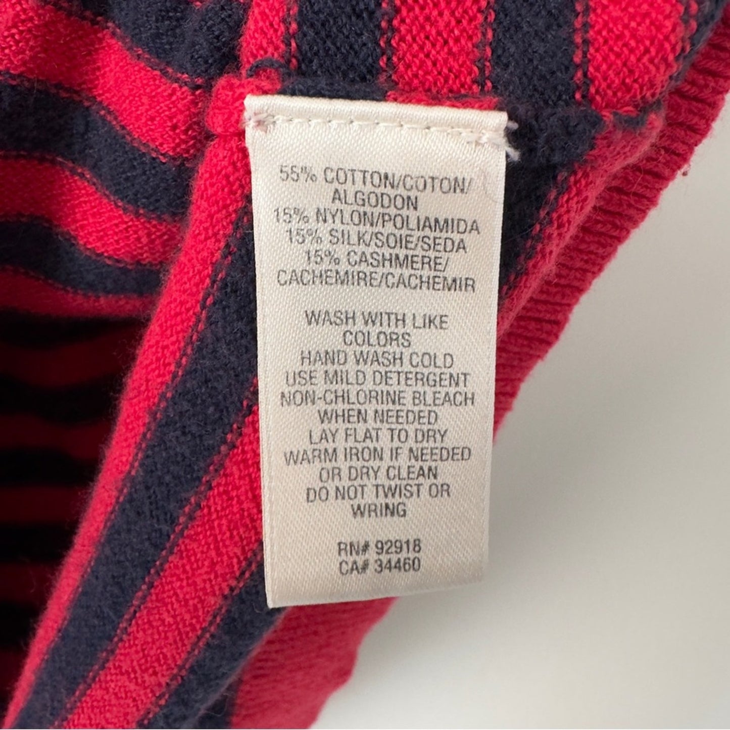 Juicy Couture Vintage Y2K Babydoll Cotton/Silk/Cashmere Sweater Top Striped Bow