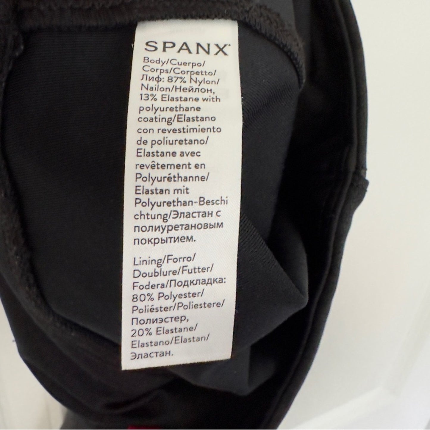 Spanx High Rise Faux Leather Athletic Leggings Stretch Spandex Skinny Athleisure