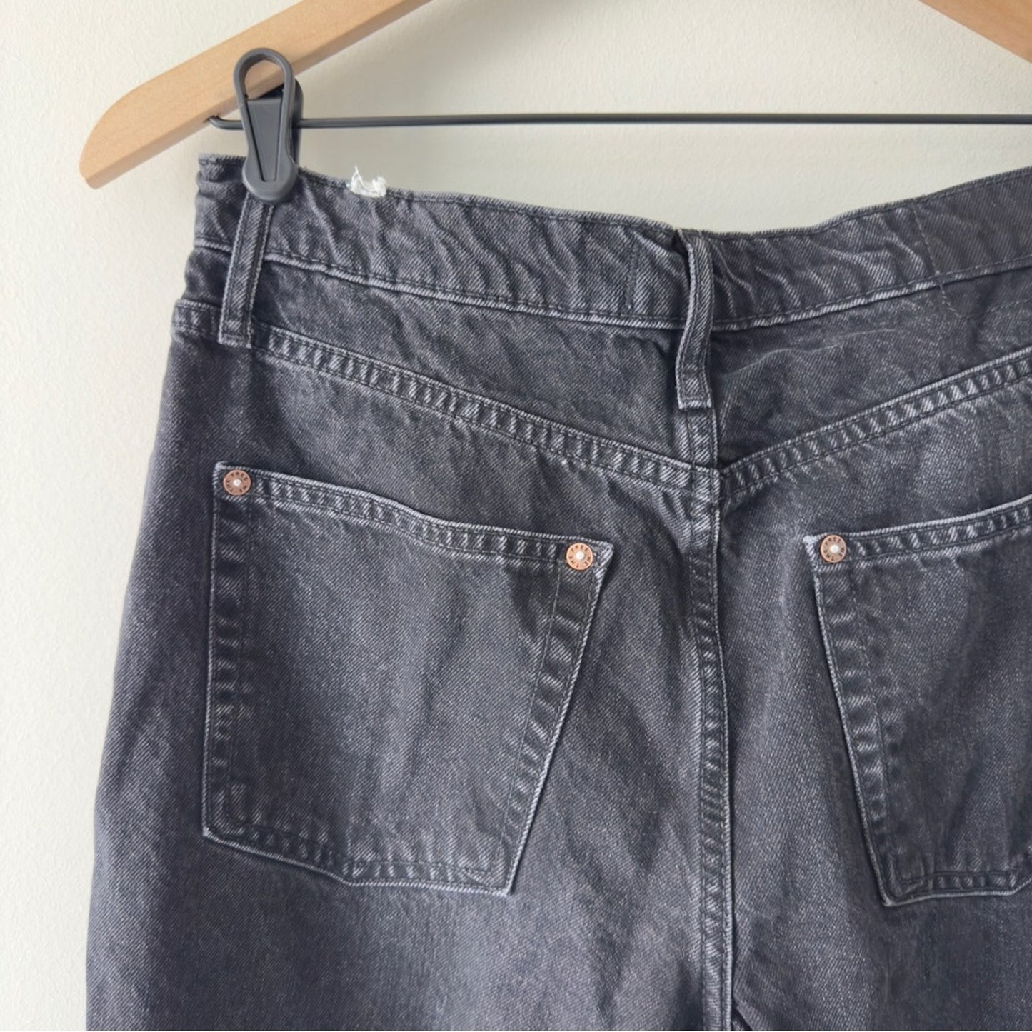 Free People We The Free Tapered Baggy High Rise Boyfriend Fit Jeans Button Fly