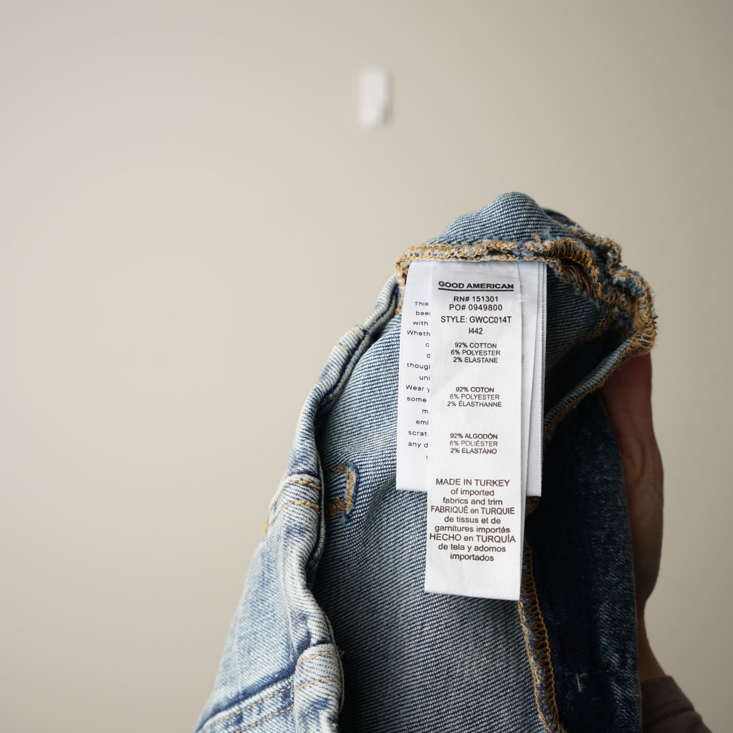 Good American Good Classic Jeans High Rise Gap-Proof Waistband Zipper Side Denim