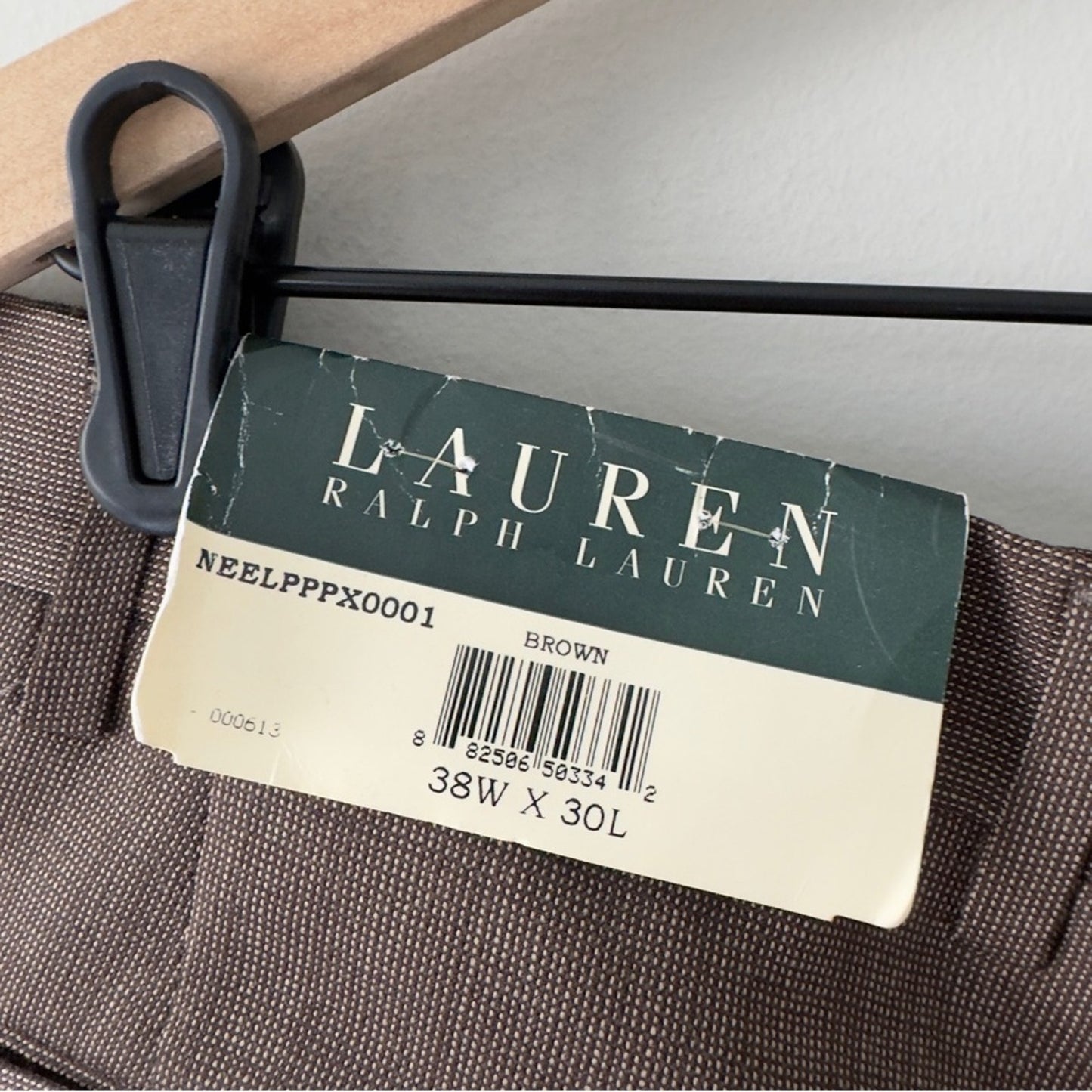 Vintage Lauren Ralph Lauren 100% Wool Dress Pants Brown Rolled Hem Pleated 90s