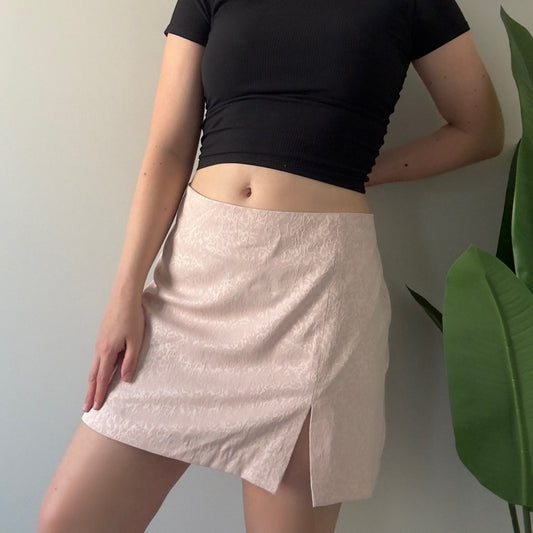 House of Harlow 1960 Revolve Blush Pencil Skirt abstract animal print mini slit