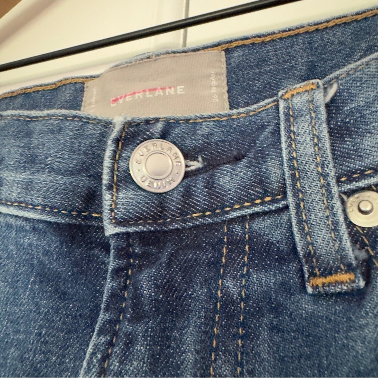 Everlane medium Wash jeans 5-pocket belt loops casual minimalist cotton stretch