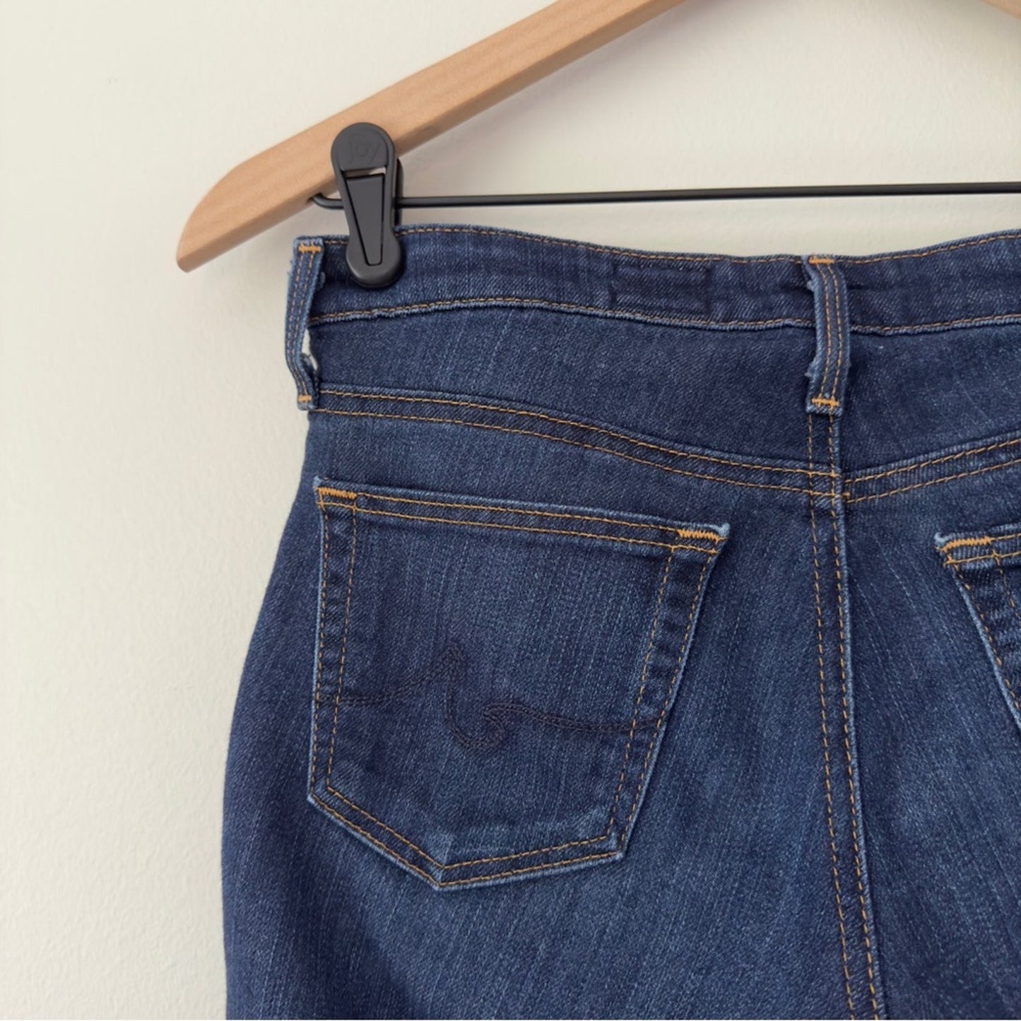 Adriano Goldschmied The Stevie Cuff Slim Straight Cuffed Jeans Dark Wash USA Zip