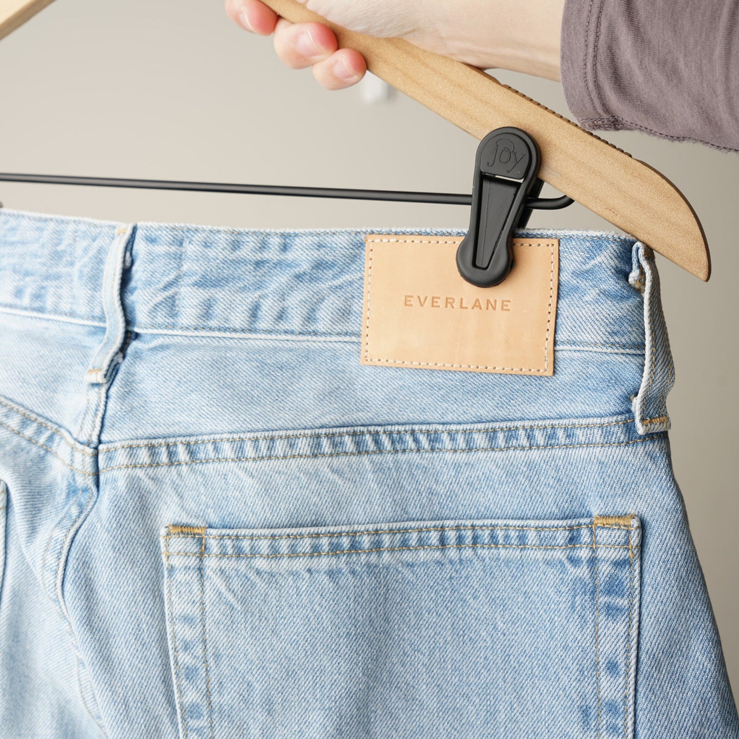 Everlane The Curvy '90s Cheeky Straight Jean Vintage Sunbleached Blue Button Fly