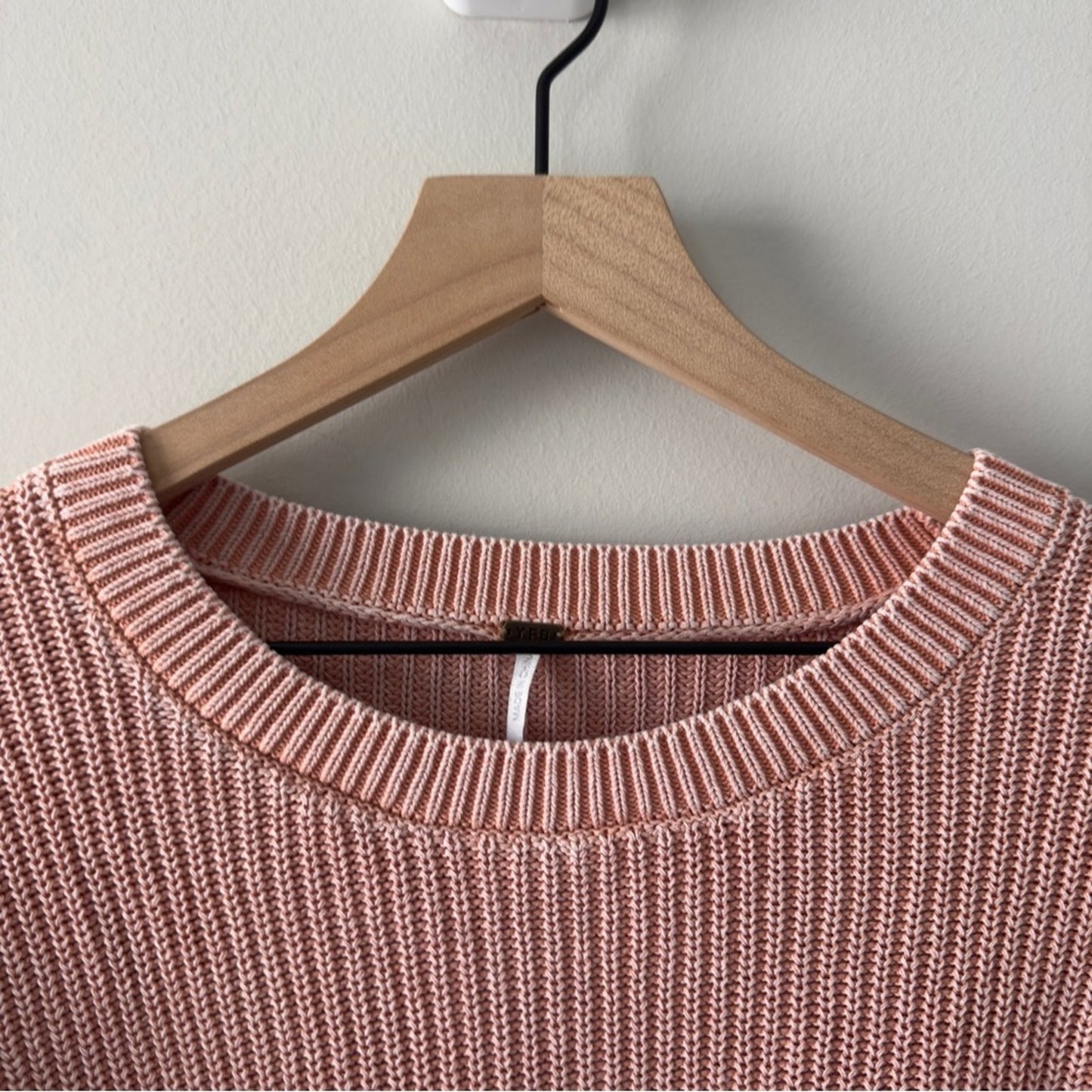 Young Fabulous & Broke 100% Cotton Pink Women's Sweater crew neck ribbed solid M