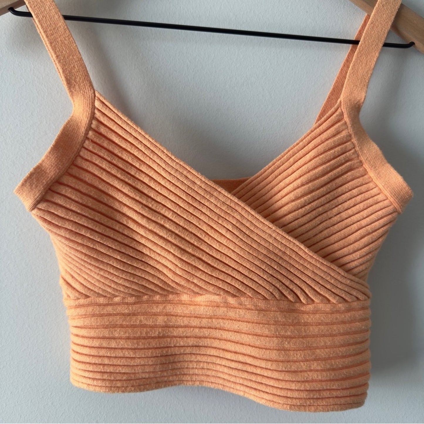 Princess Polly Sunset Tank Orange Ribbed Crop Top Cropped Knit Sleeveless Summer