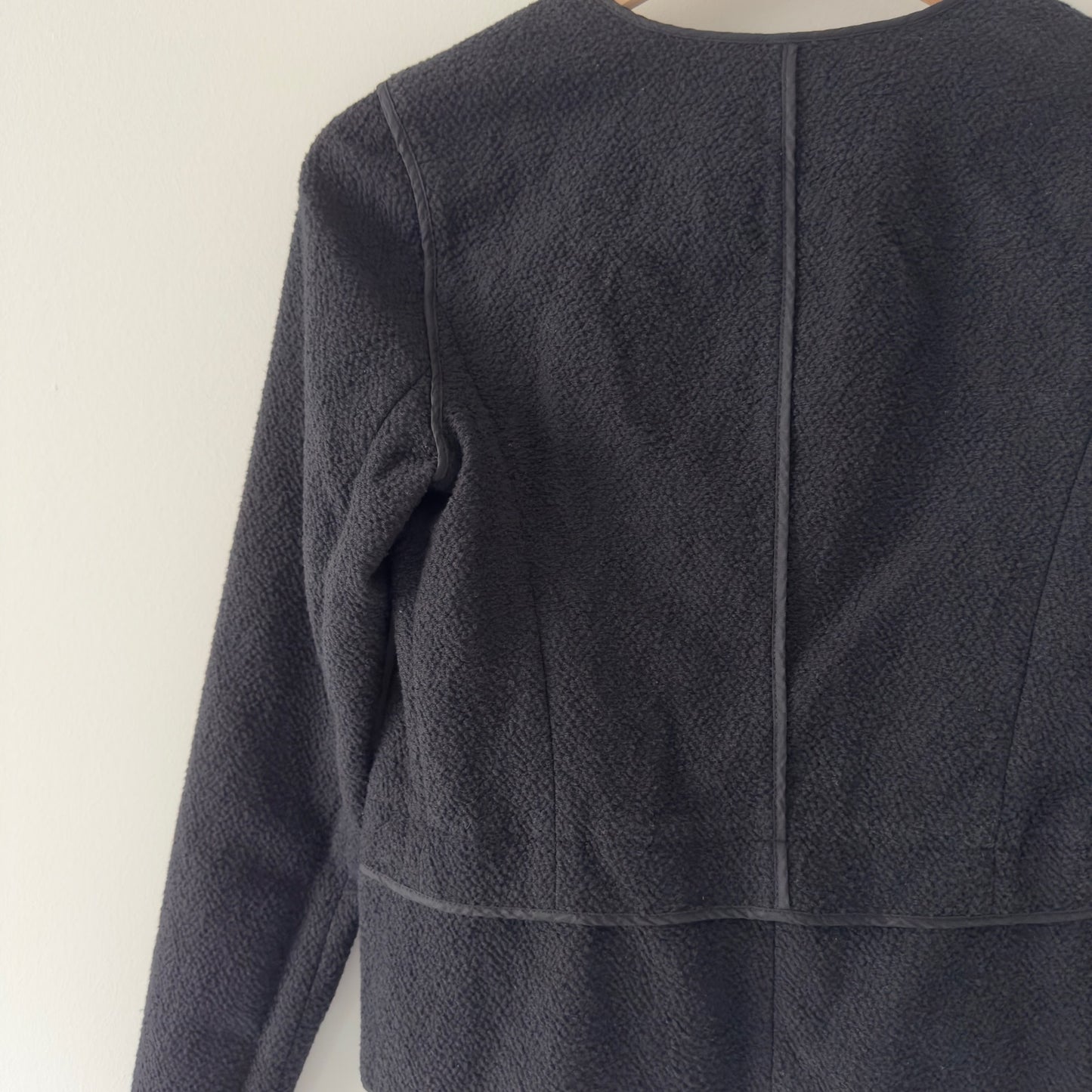 Vince Open Front Lightweight Blazer Jacket Cotton Blend Fall Winter Textured XS