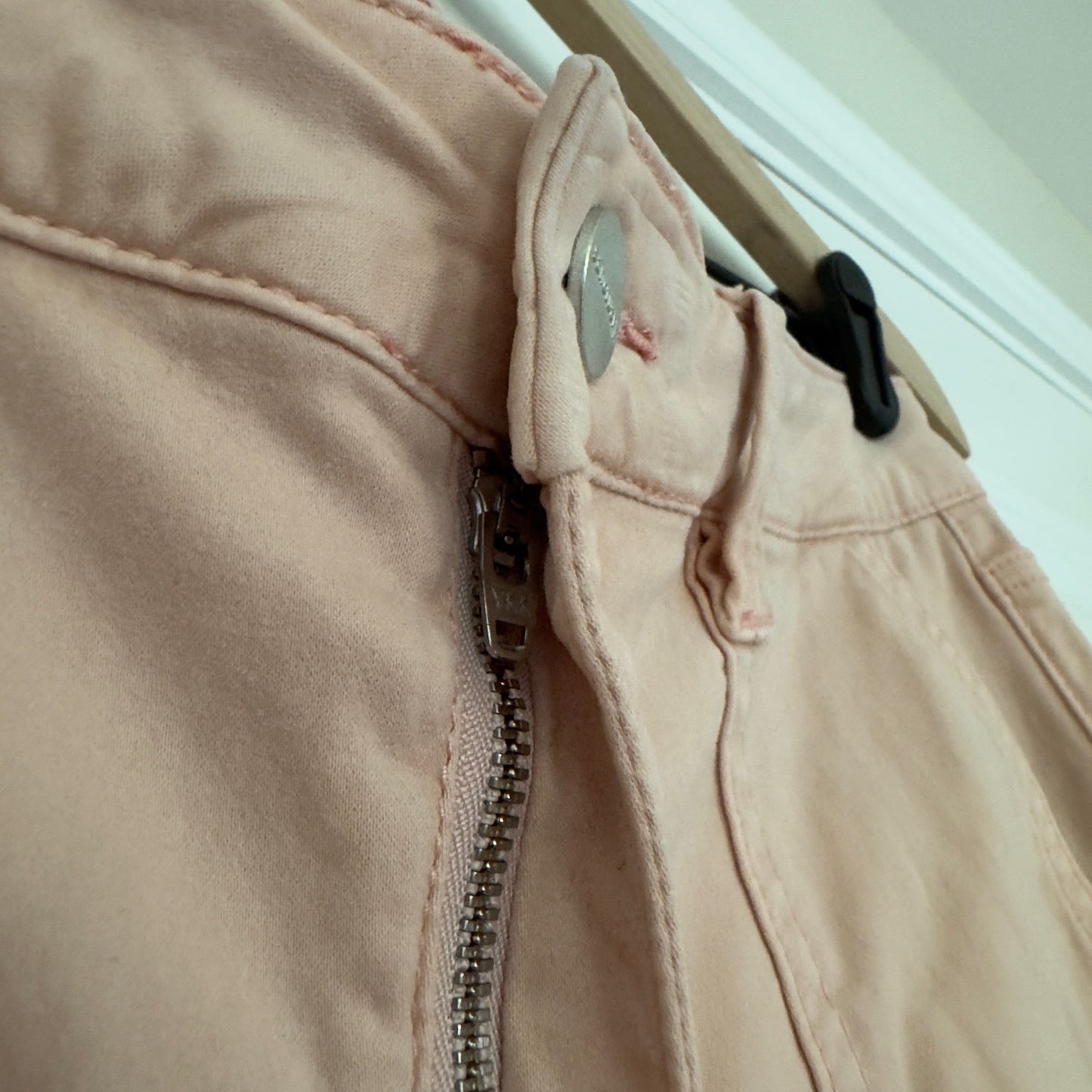 Sanctuary Denim Pale Pink cargo style pants zip button solid pockets zipper 31